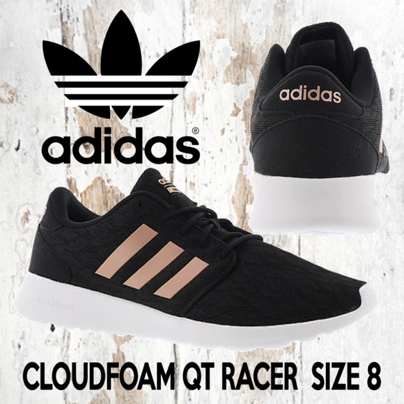 adidas cloudfoam qt racer women's shoes black copper